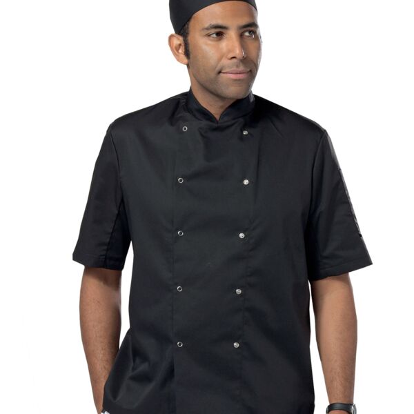 Dennys Short Sleeve Press Stud Chef's Jacket Thumbnail