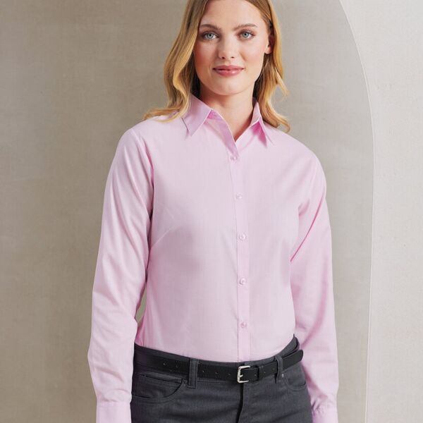 Women's poplin long sleeve blouse Thumbnail