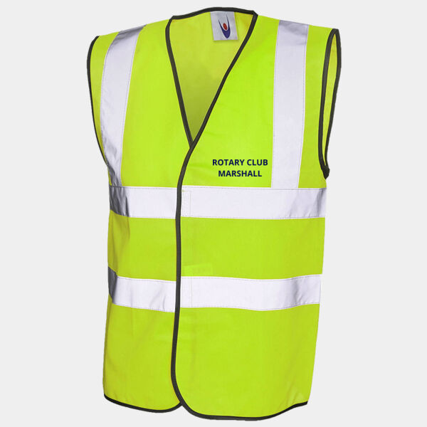 ROTARY CLUB -  MARSHALL HI VIS - UC801 Sleeveless Safety Waist Coat Thumbnail